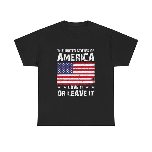 Unisex Heavy Cotton Tee The United States of America Love it or Leave it Patriot Shirt