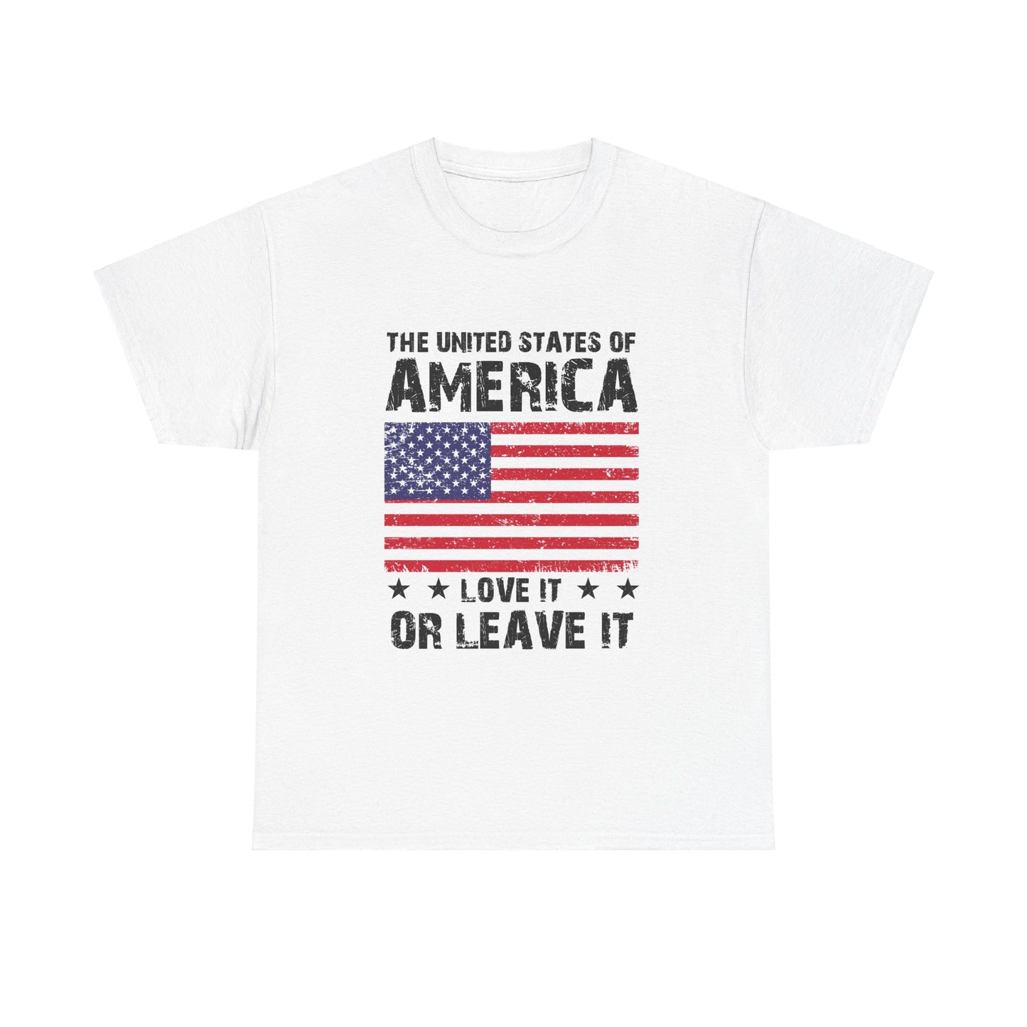 Copy of Unisex Heavy Cotton Tee The United States of America Love it or Leave it Patriot Shirt