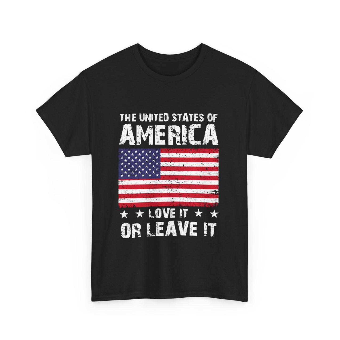 Copy of Unisex Heavy Cotton Tee The United States of America Love it or Leave it Patriot Shirt