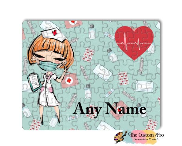 Personalized Nursing Puzzle - 80 Piece Jigsaw Puzzle - 7.5 x 9.5 - Choose between 21 Medical Healthcare Professionals