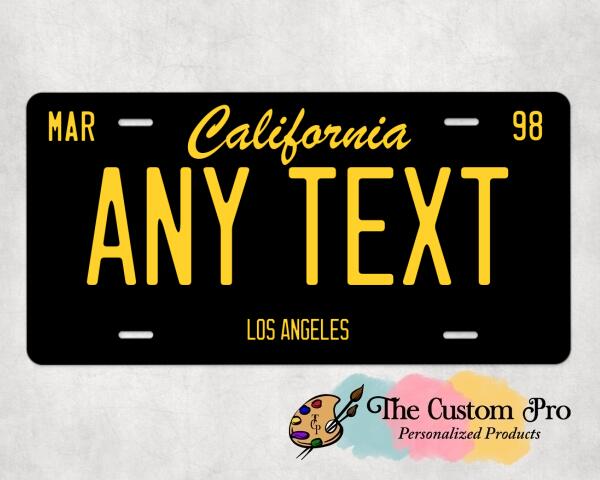 Personalized Custom License Plate Tag for Any State California Auto Car Truck