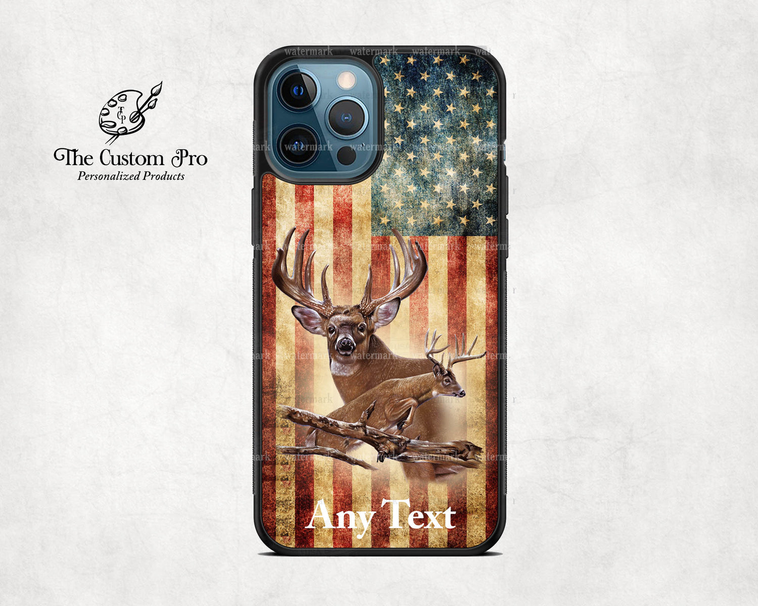 Wild Life Deer Buck American Distressed Flag