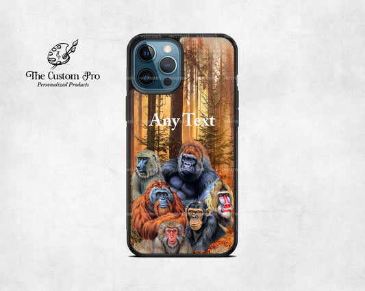 Ape Gorilla Family in Fall Forest