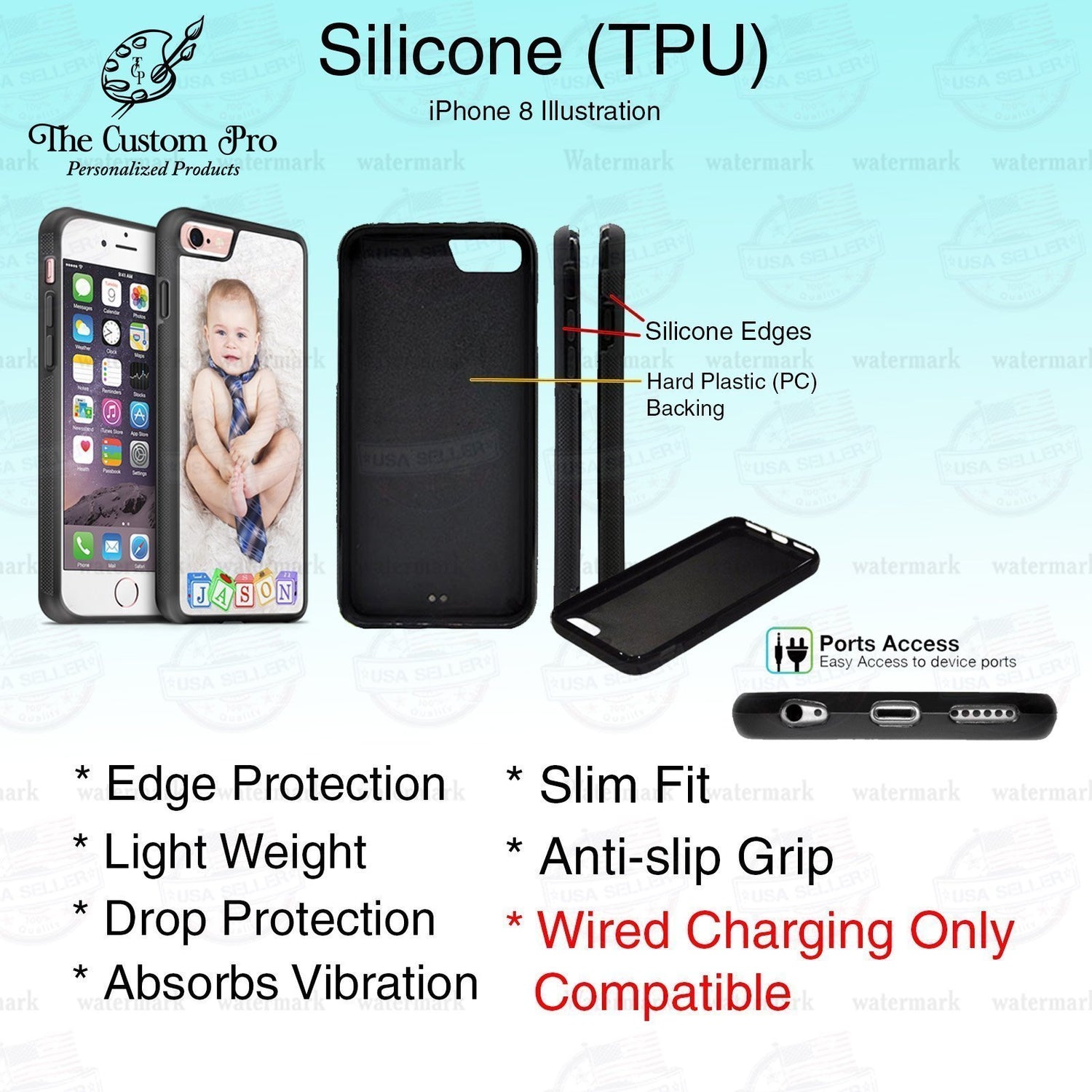 Silicone Hard Rubber Rugged Phone Defender Case
